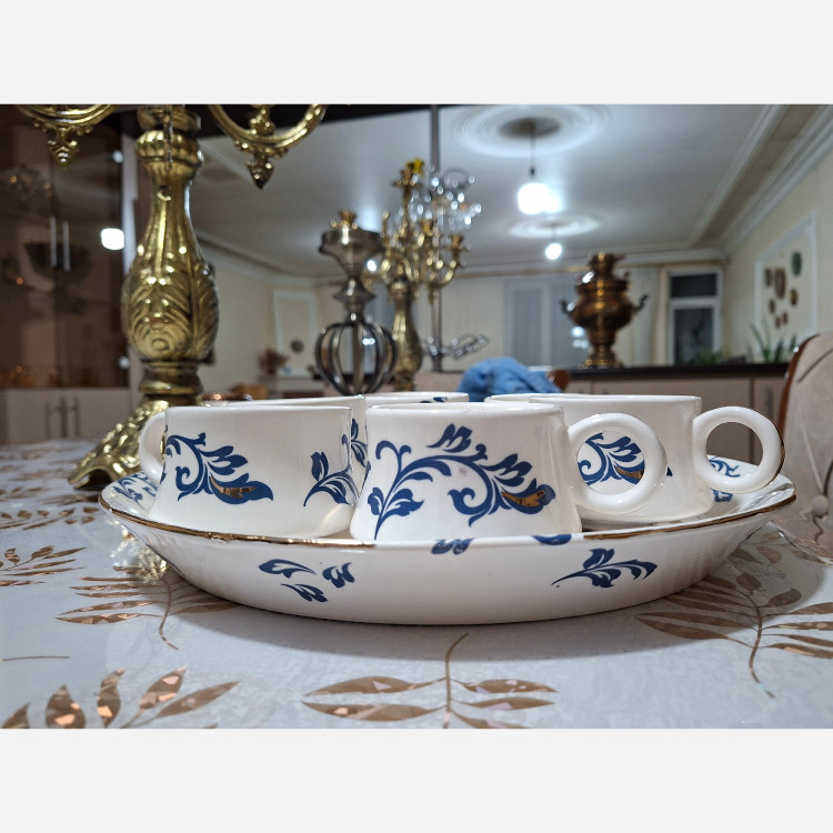 فنجان وسینی سرامیکی (قابل ست شدن با تمام سرویس های پذیرایی ) (پس کرایه )
