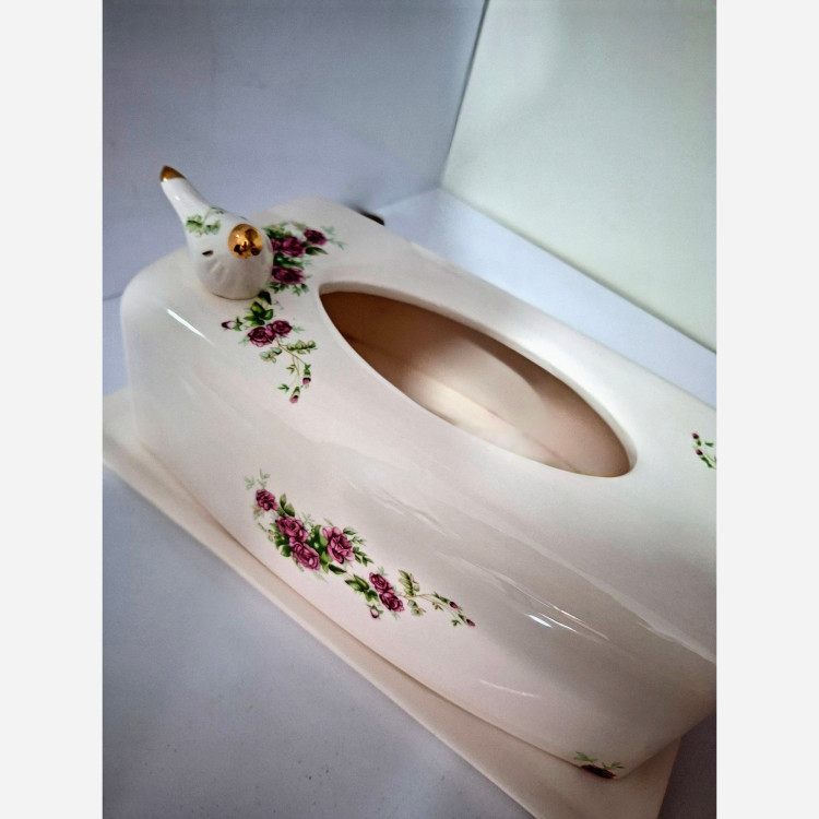 جا دستمال کاغذی گل سرخی ( پس کرایه ) (ضمانت ارسال )