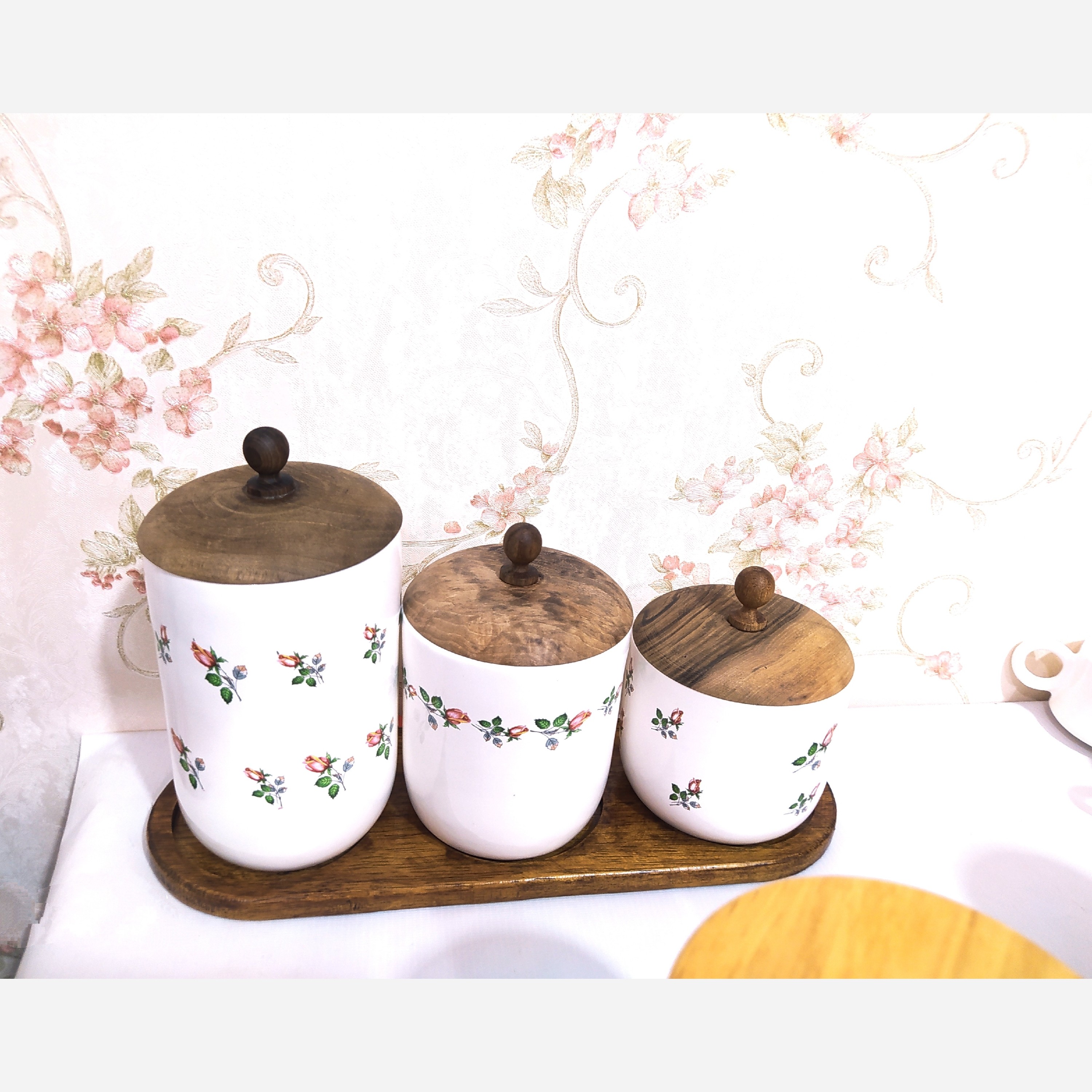 پاسماوری غنچه با درب چوبی / بانکه حبوبات / (پس کرایه)