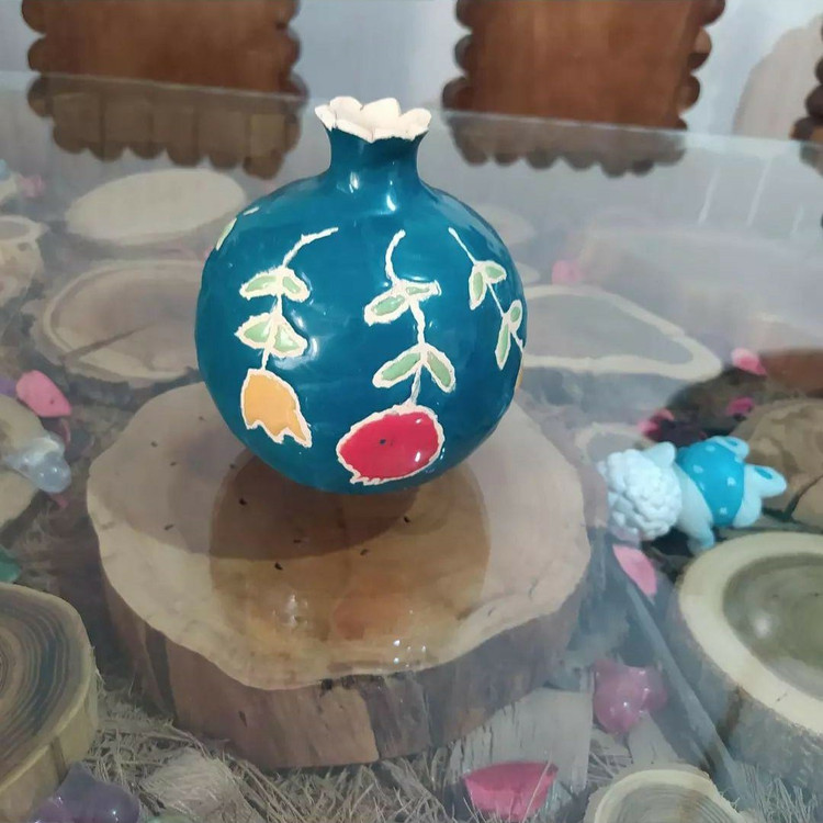 انار میناکاری سفالی (پس کرایه ، ضمانت ارسال )